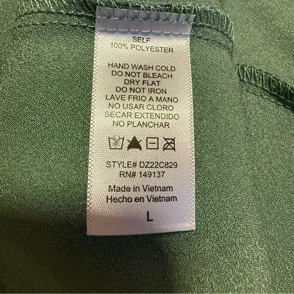 Meadow Satin Mini Dress - Green - Picture 9 of 11